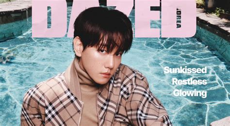 baekhyun burberry|EXO's Baekhyun featured on the July cover of 'Dazed' .